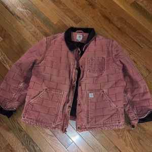 Vintage Quilted Washed Red Carhartt Jacket - Fits like a M/L